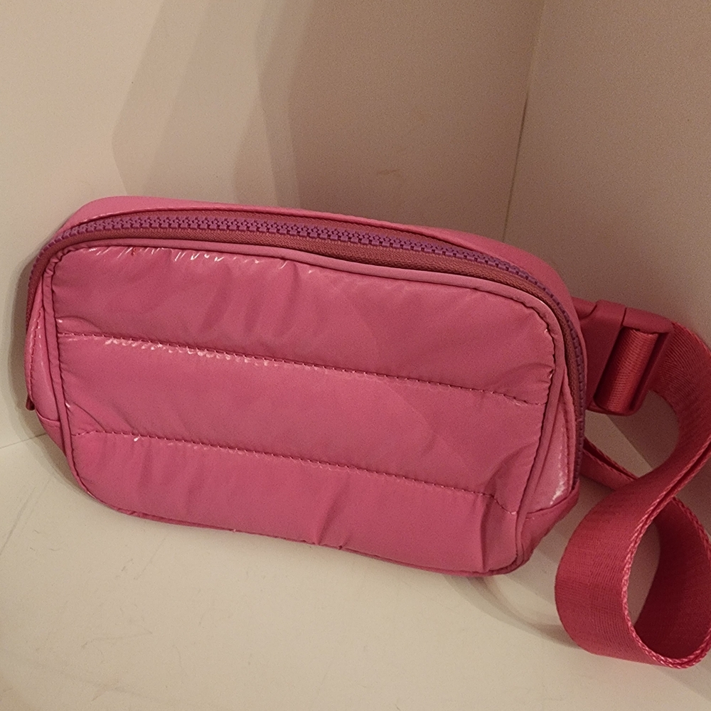Pink Quilted Fanny Bag